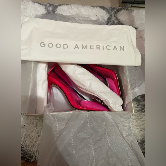 NEW In box Good American Cinder-F*cking-Rella Pink Barbie pumps Cinderella - Picture 6 of 12